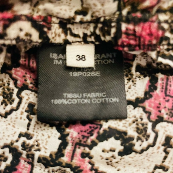 Isabel Marant Multi Floral Print One Shoulder 100% Cotton Blouse Size 6 US 38 UK - Picture 6 of 10
